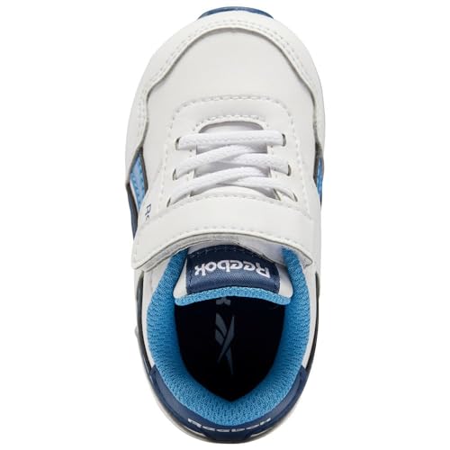 Reebok Royal Cl Jog 3.0 1v, Chaussures de Sport Garçon, ftwr white/batik blue/essential blue, 22 EU