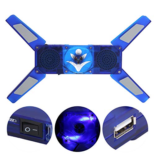 Base enfriadora plegable para laptop con USB y LED miniatura 6