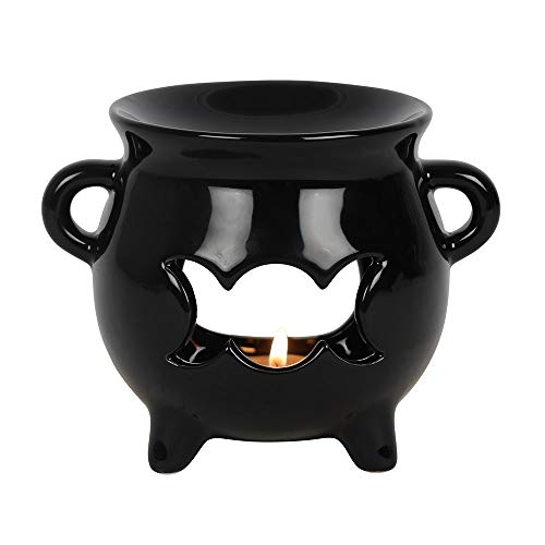 Pacific Giftware Triple Moon Goddess Cauldron Tealight Candle Ceramic Oil Burner 4” Tall