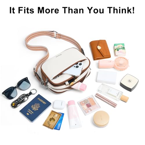 Image of Bluome Small Crossbody Purse for Women, Multi Pocket Travel Purses Crossbody Bag Shoulder Handbags with Adjustable Strap