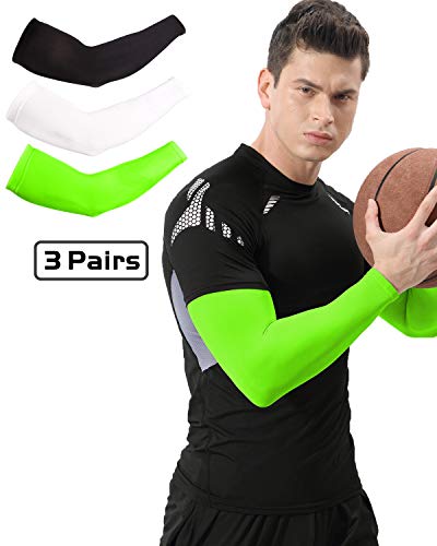 Newbyinn Arm Sleeves for Men Women 3 Pairs/ 5 Pairs, Cooling Sun Sleeves