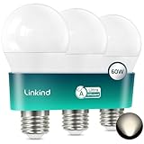 Linkind Lampadina smerigliata ultra efficiente E27, 3,8 W = 60 W, Bianco neutro 4000 K, No...