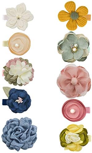 Baby Girls Blossoms Hair Clips Floral Hairpins Flower Hair Accessories for Infants Toddlers Teens 10PCS by JIAHANG(YF flower)