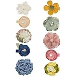 Baby Girls Flower Bow Hair Clips Floral Barrettes Hair Accessories for Infants Toddlers Teens 10PCS...
