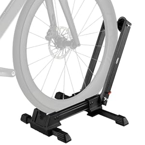 Favoto Soporte Plegable para Bicicletas de Suelo de Aluminio para Bicicleta de 20-29 Pulgadas de Carreras y Montaña, Negro