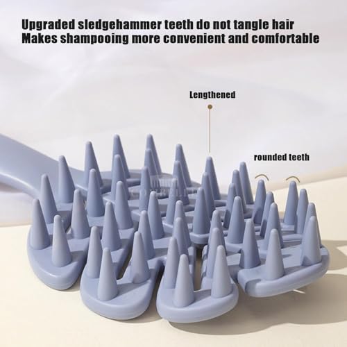 Image of COMBELLE Silicone Scalp Massager Brush for Shampoo - Hair Growth, Anti-Dandruff, Deep Cleansing, Stress Relief, Shower Head Massage Comb for Men & Women