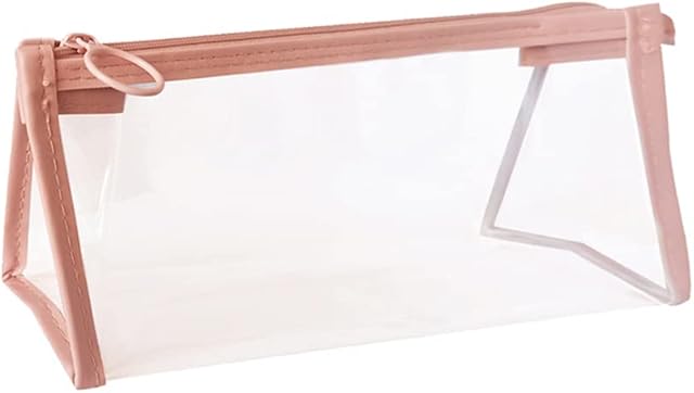 Clear Pencil Case See Through Pencil Case (Pink)
