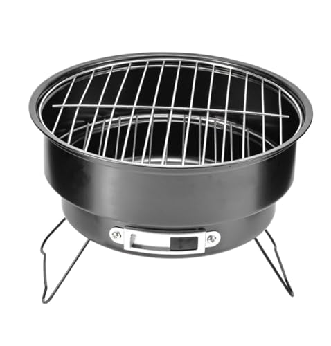 BOGAZY Barbacoa Carbón Parrilla De Barbacoa Carbón Plegable Portátil para Escritorio Mesa Picnic Al Aire Libre Portátil(26 * 26 * 18cm)