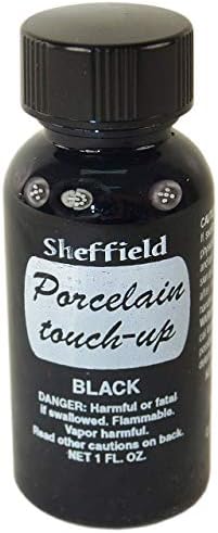 Sheffield Black 1 OZ Bottle Porcelain Touch Up Paint for Porcelain Surfaces
