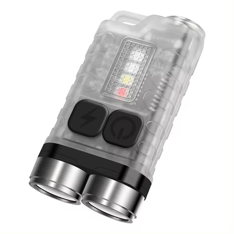 Just in Case ® Mini Powerful Keychain Flashlight USB-C Rechargeable EDC Flashlight with White Red UV Blue Light, Bright 900LM 12 Modes Pocket Flashlight, IP65 Waterproof, Tail Magnet (White) (B0D5YHTRHW) Amazon Price History, Amazon Price Tracker