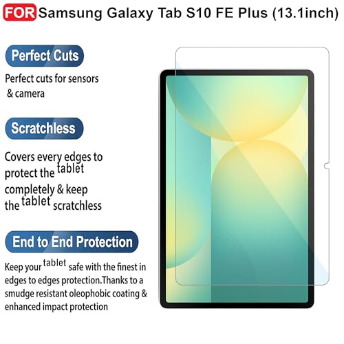 Image of CEDO Samsung Tab S10 Fe Plus (13.1 inch) Tempered Glass | Screen Protector Clear Tempered Glass for Samsung Tab S10 Fe Plus (13.1 inch)