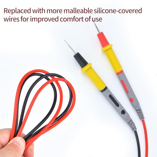 Image of Test Leads 1000V 20A Ultra-Sharp Test Probe Lead for Multimeter Meter Test Lead, 45.28 inch Multimeter Test Leads for Electronic Clamp Tester