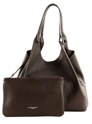 Gianni Chiarini Dua sac shopper grand volume résistant en cuir marron