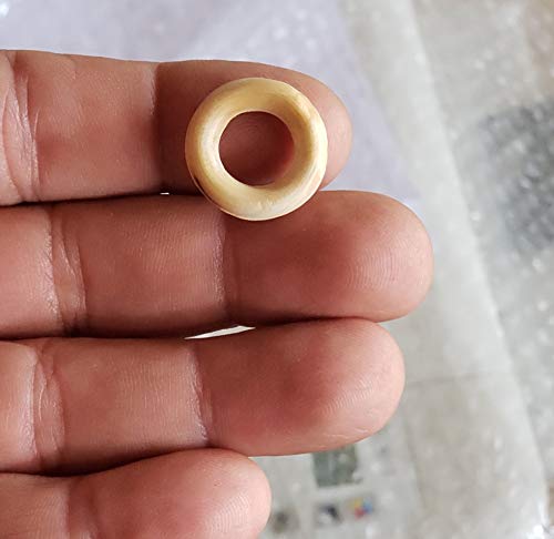 Argola de Madeira Marfim 20 mm 2.0 cm PCT 100 unidades