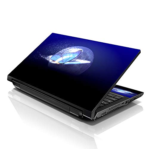 Image of LSS Laptop 17-17.3 inch Skin Cover with Colorful Butterfly Color Pattern for HP Dell Lenovo Apple Asus Acer Compaq - Fits 16.5 inch 17 inch 17.3 inch 18.4 inch 19 inch (2 Wrist Pads Free)