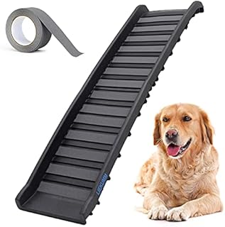 LIEKUMM 157 cm Portable Dog Pet Ramps with Non-Slip Surface, Foldable Ramp for Cars, Motorhomes, Trucks, SUVs and Van Travel, Holds up to 65 kg (BODA02FR)