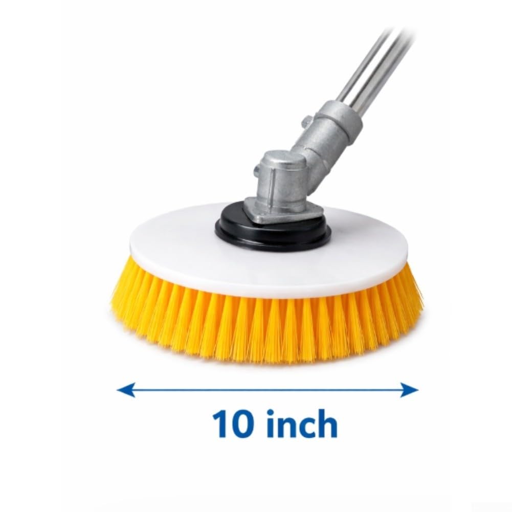 Spazzola elettrica ricaricabile per piastrelle e tappeti, spazzola ergonomica senza fili per pavimenti con testine in nylon (25,4 cm)