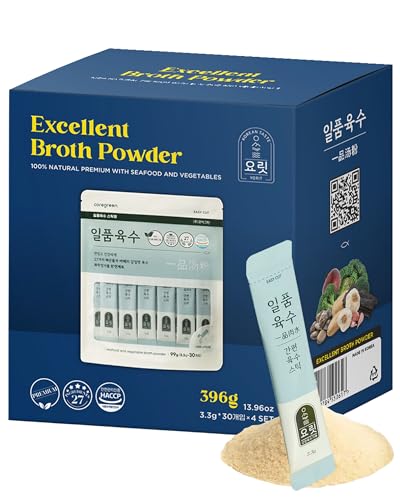 Yorit Korean Seafood & Vegetable Broth Powder, 120 Sticks