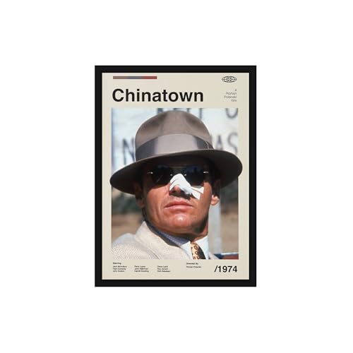 Image of BLINKART Chinatown Movie Movie Poster Frame 8x12 Inch | Premium 300 GSM Paper Wall Print | Mid Century Vintage Film Artwork for Home, Bedroom, Living Room, Office | Framed Photo Decor