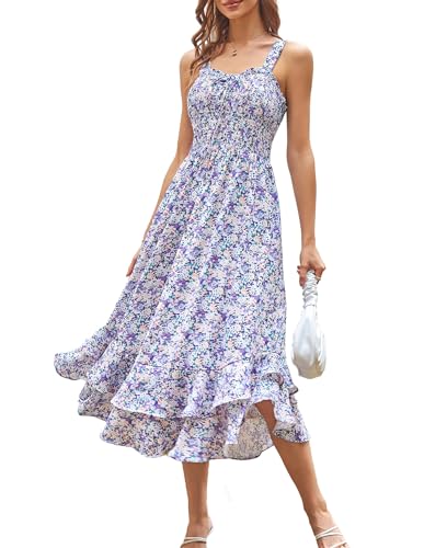 GRACE KARIN Women's 2025 Summer Floral Boho Dress Square Neck