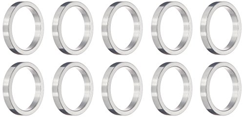 Wheels Manufacturing 1-Inch Spacer (Silver/5mm, Bag of 10)