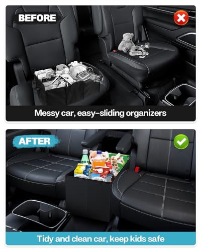 Image of Mixsuper Liner Car Seat Organizer for Kia Telluride 2026 2025 2024-2020, Console Organizer Backseat Box for Kia Telluride, Kids Toys Baby Supplies Dog Toy Box Storage Bin Travel Accessories