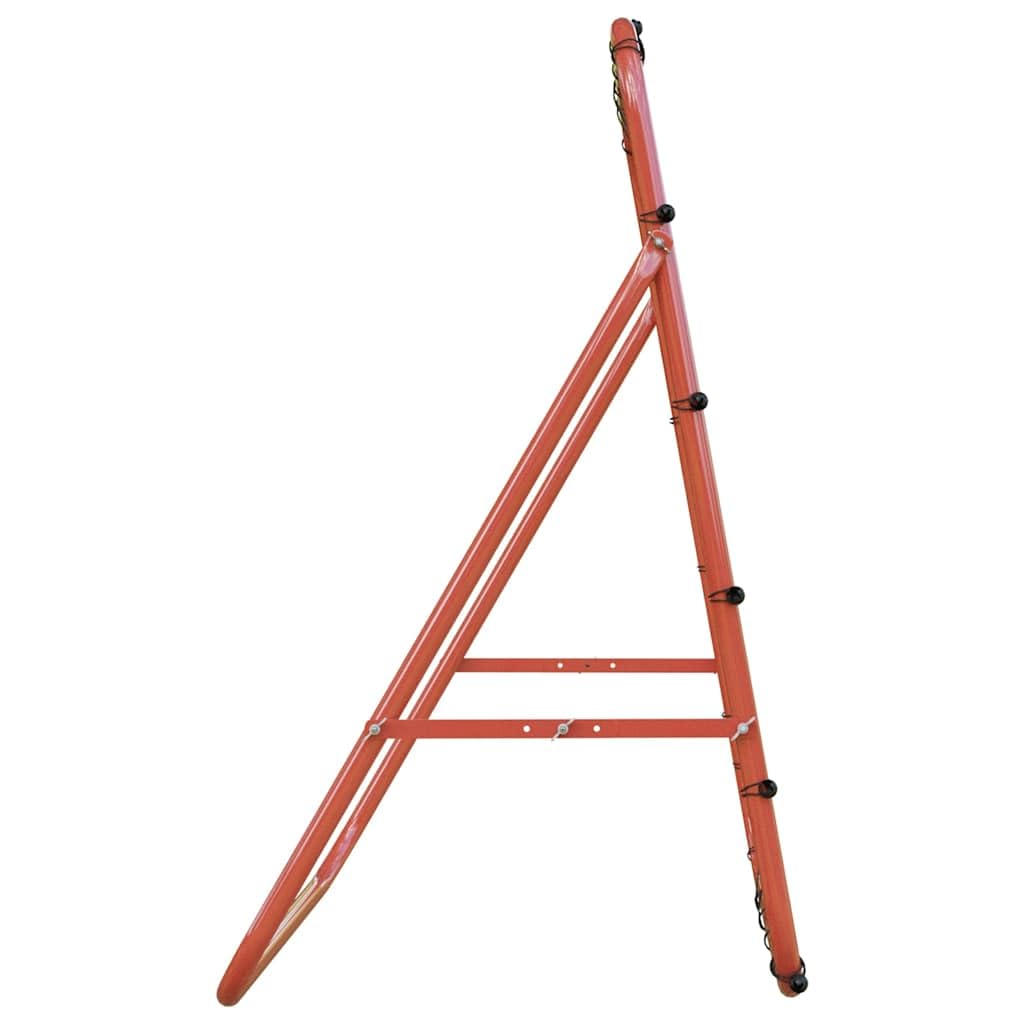 Fußball-Rebounder verstellbar 96x80x96 cm aus Stahl und PE für präzises Training, wetterfest, robust, mit Befestigungshaken, Klettband und Bodenanker, ideal für Garten, Rasen und Sportplatz