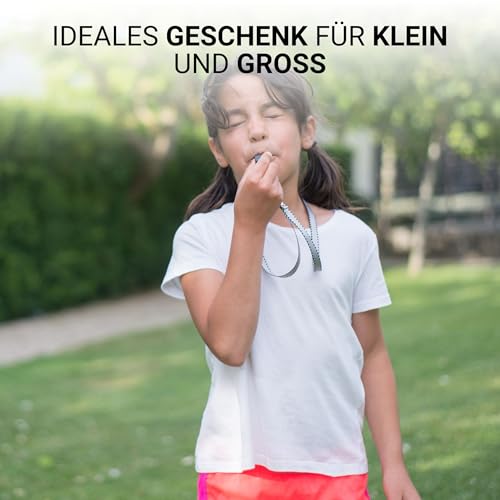 Uakeii Personalisierte Trillerpfeife - Weihnachtsgeschenke für Trainer, Fußballtrainer, Hundebesitzer & Bademeister - silberne Schiedsrichterpfeife mit Gravur
