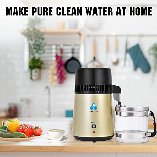 Dc House Upgrade Water Distiller, 304 Stainless Steel Distilling Pure Water Machine For Home Countertop Table Desktop, 4L Water Purifier Distiller, 750W Distilled Water Making Machine With Switch #TOP6