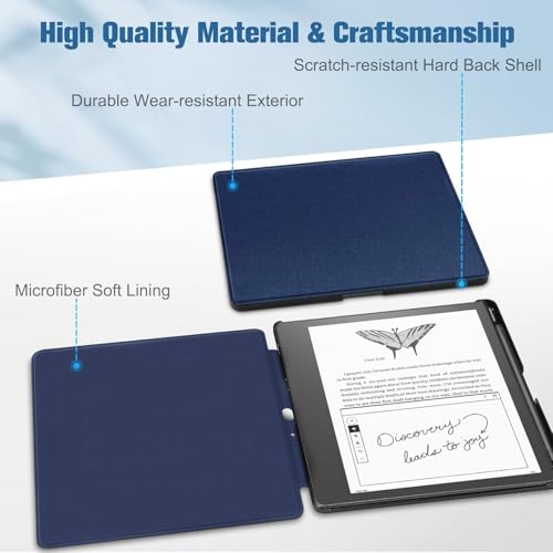 ProElite Case Cover for Kindle Scribe 10.2" Case, Slim Smart Flip case Cover for Amazon Kindle Scribe 10.2 inch with Pen Holder, Dark Blue - Image 5