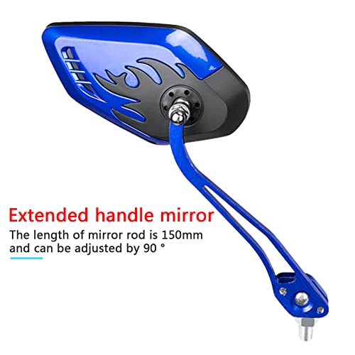 Espelho retrovisor de vidro transparente seguro para mountain bike, refletores de bicicleta, compone
