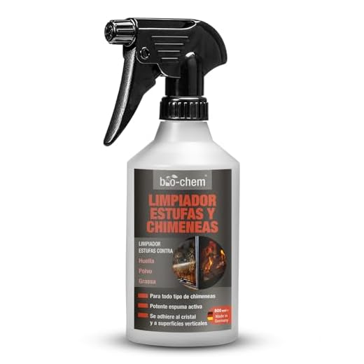 Bio-Chem - Limpiacristales para chimeneas 500ml - Productos de limpieza y accesorios para estufas de leña, de pellets - Limpiacristales