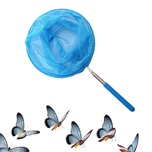 Kids Telescopic Butterfly Nets Fishing Net And Bucket Kids Fishing Net Telescopic Stainless Steel Butterfly Net For Garden Activities Blue #TOP2