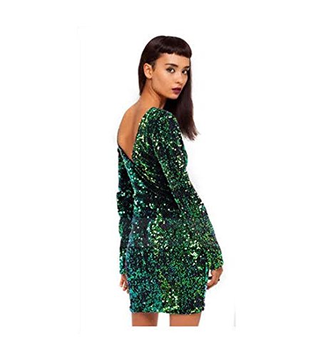Buy THE ARMARIO Green Sequin Dress with 
