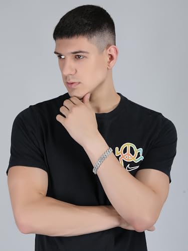 Image of Fashion Frill Bracelet For Men Women American Diamond Studded Bracelets For Women Girls Men Boys Jewellery