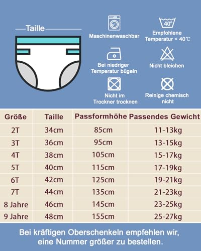 FLYISH DIRECT Töpfchen Trainingshose, Kinder Töpfchentraining Unterwäsche für Jungen und Mädchen, Kinder Töpfchen-Trainingshosen, 3T
