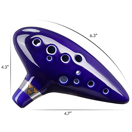 Ohuhu-Zelda-Ocarina-with-Song-Book-Songs-From-the-Legend-of-Zelda-12-Hole-Alto-C-Zelda-Ocarinas-Play-by-Link-Triforce-Gift-for-Zelda-Fans-with-Display-Stand-Protective-Bag