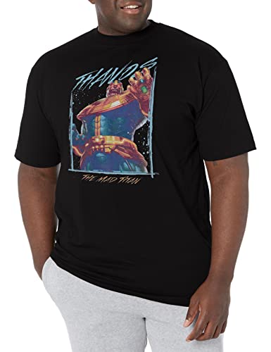 T-Shirt Marvel Mad Titanium Noir XL Vêtement Homme Grande Taille Tall