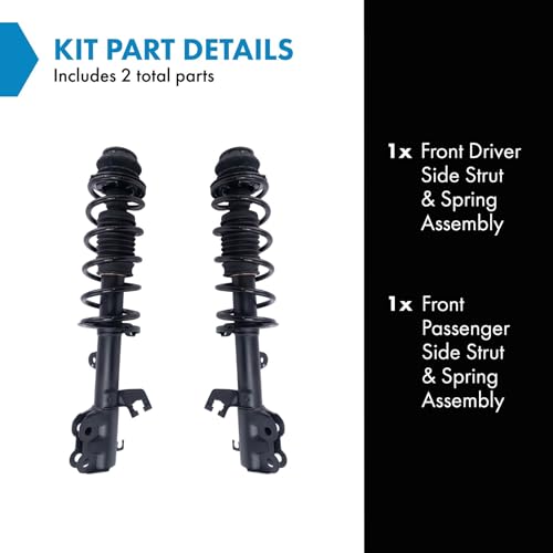 Image of TRQ Front Driver and Passenger Side Strut and Spring Assembly Set Compatible with 12-19 Nissan Versa Versa Note