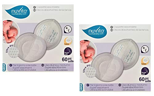 120 pezzi. Nuvita coppette assorbilatte giorno e notte 120pz, ultrasottili, supersoft, ultradry
