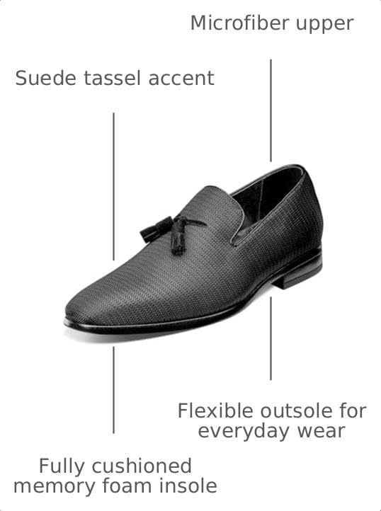 Stacy Adams Tazewell Plain Toe Slip-On Black 8.5 D (M) by Stacy Adams - Used condition - Image 2