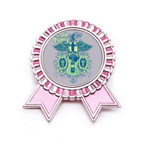 Broche instruments de musique de jazz rose en métal taille M pour veste