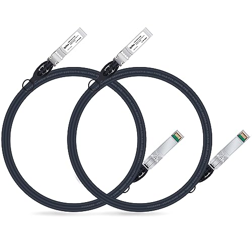 ipolex 10G SFP+ DAC Twinaxケーブル 2m パッシブ 10GBASE-CU Cisco SFP-H10GB-CU2M、Netgear、Ubiquiti、D-Link、Supermicro、Mikrotik、Meraki、Intel、Arista、Fortinet、F5互換 2本入り