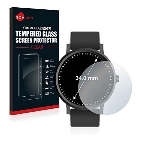 Savvies Schutzglas kompatibel mit Armbanduhren Panzerglasfolie Hartglas 9H Cover