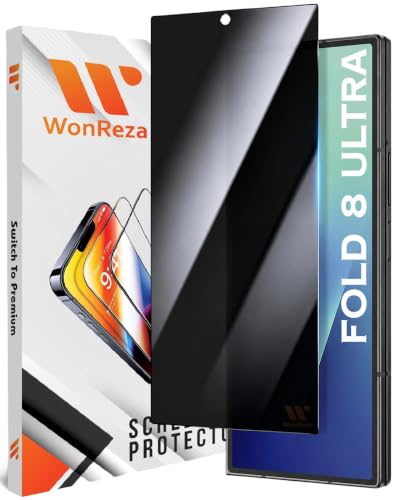 Image of Pack 1 - Privacy Tempered Glass Compatible with Samsung Galaxy Z Fold 8 Ultra 5G Screen Guard Protector | 9H Hardness | Case Friendly | Anti-Spy - Installation Kit