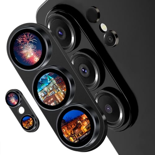 TZGZT Camera Lens Protector for Samsung Galaxy S26 Ultra, One-piece Metal Manufacturing, Unbreakable Shatterproof, Screen Protector Tempered Glass Cover Accessories, Case Friendly-Black