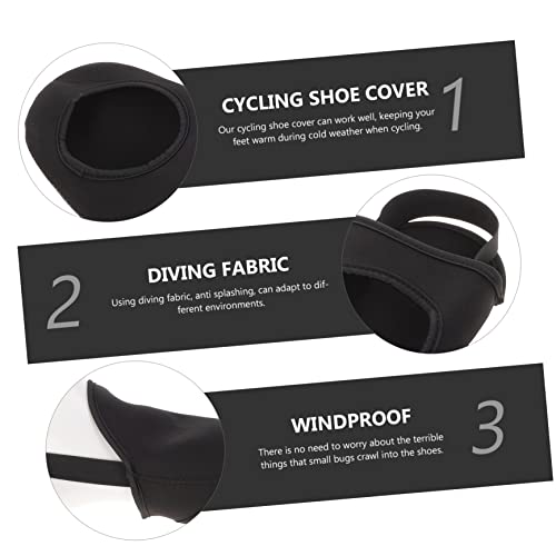 Cubiertas para los dedos de los pies para ciclismo ibasenice, juego de 2 piezas, impermeables, de neopreno, cortaviento y cálidas, fundas para calzado para ciclismo al aire libre miniatura 7