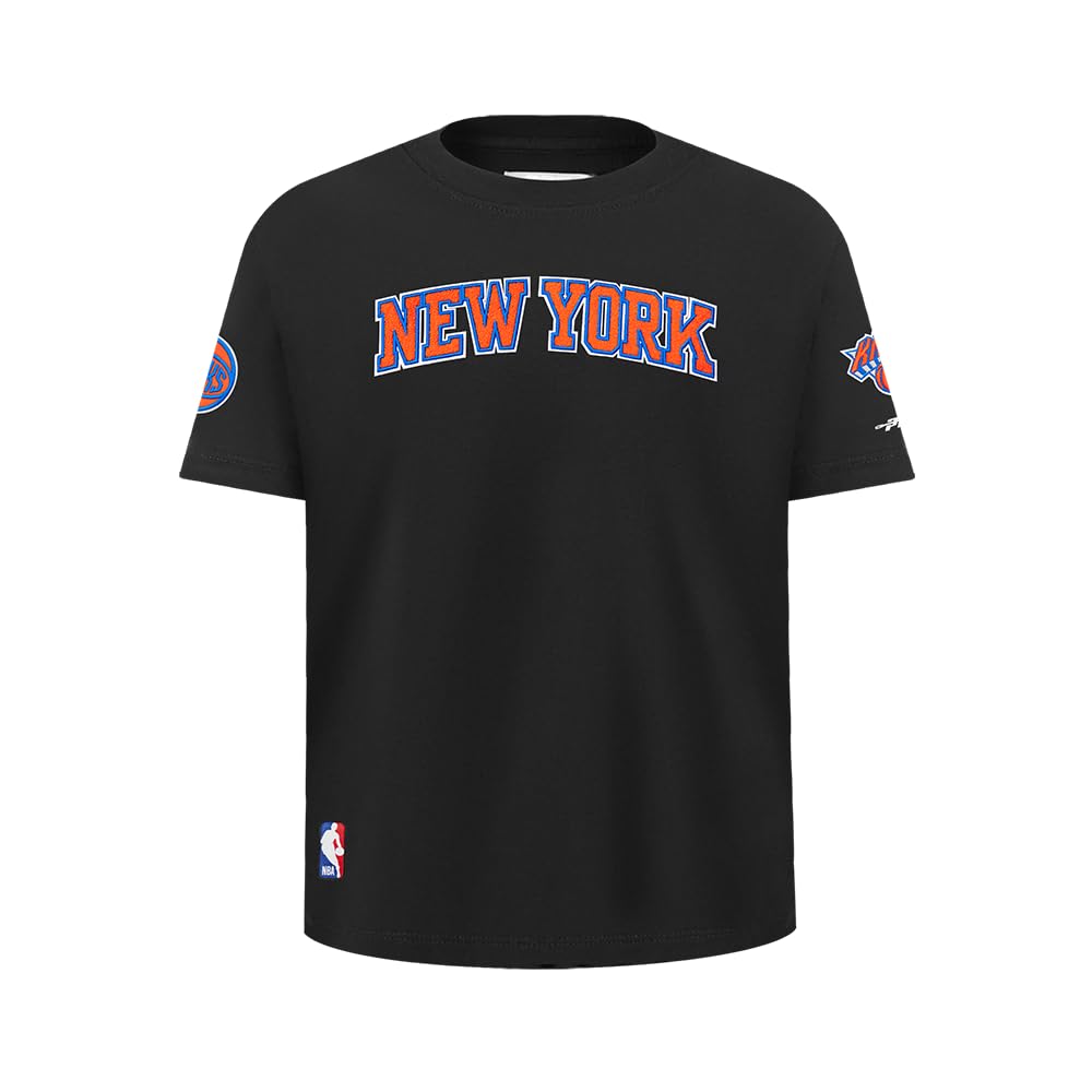 Pro Standard Big Boys NBA Classic Chenille Cotton Short Sleeve Tee, Black, M — image 1