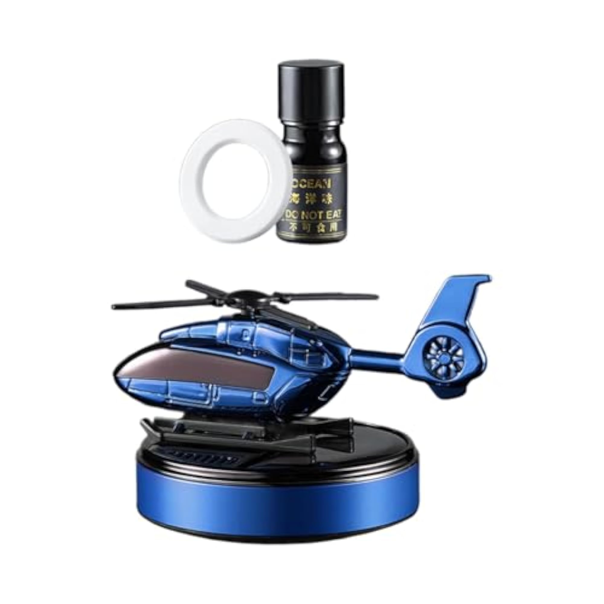 Solar Airplane Car Oil Diffuser, Blue