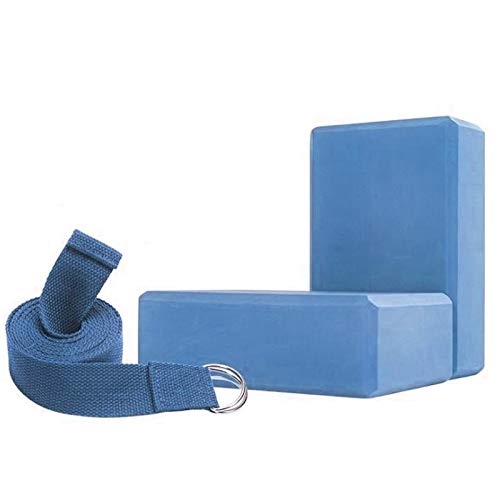 Biwwubik - Biwwubik Ensemble de blocs de yoga pour - Brique de yoga - Équipement de fitness - Bleu